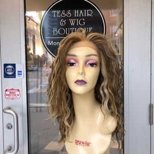 Blonde curly lacefront human hair blende 2025 Wig